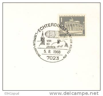 1968 Allemagne Echterginden  Dirigeable Dirigible Dirigibile Zeppelin - Zeppeline