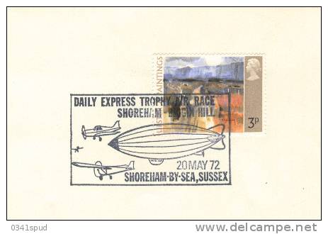 1972 Grande Bretagne Shoreham By Sea  Dirigeable Dirigible Dirigibile Zeppelin - Zeppeline