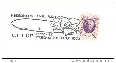 1977 USA  Dirigeable Dirigible Dirigibile Hindenburgs  Zeppelin - Zeppelins
