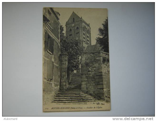 Auvers Sur Oise , Escalier De L´Eglise. - Auvers Sur Oise