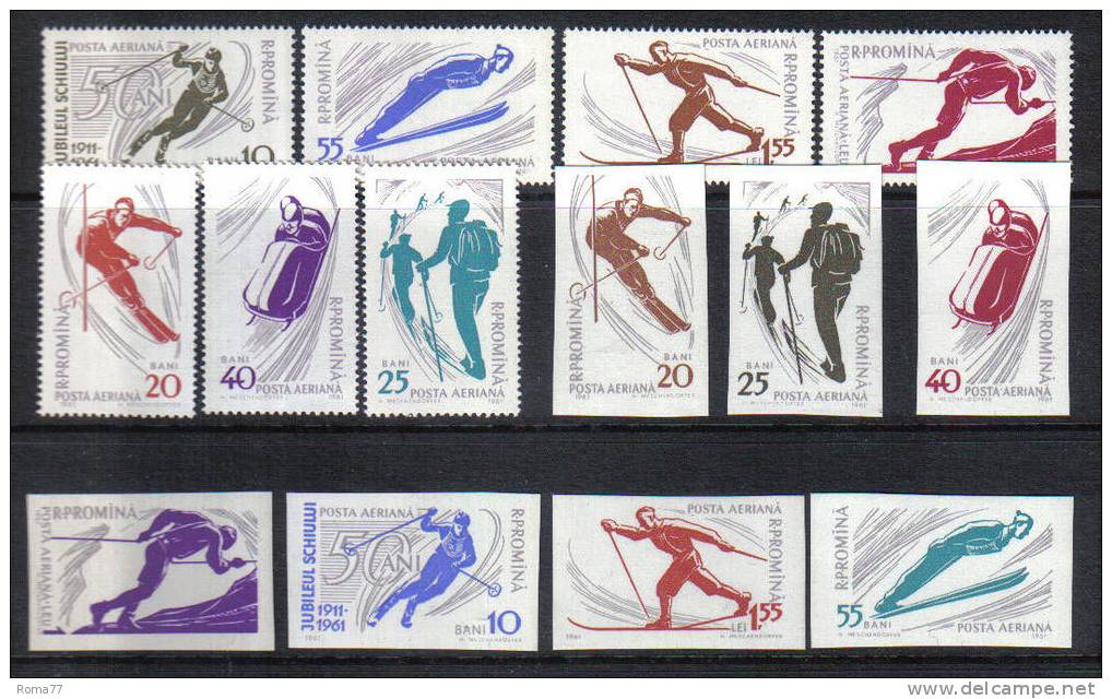 XP256 - ROMANIA , Emissione Sportiva Serie P.a. N. 127/140  ** - Unused Stamps