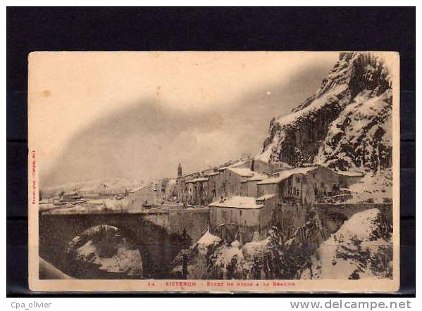 04 SISTERON Effet De Neige à Labeaume, Vue Générale, Hiver, Ed Clergue 14, Dos 1900 - Sisteron