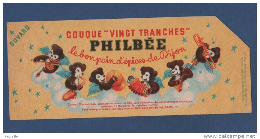 BUVARD COUQUE VINGT TRANCHES PHILBEE - LE BON PAIN D'EPICES DE DIJON - Gingerbread