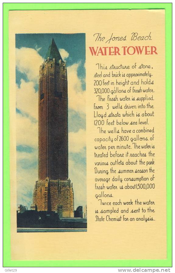 LONG ISLAND´S - WATER TOWER - JONES BEACH - - Long Island