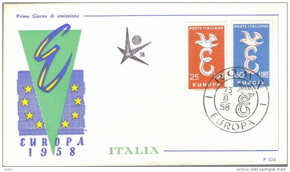 FDC - 1958  ITALIEN - 1958