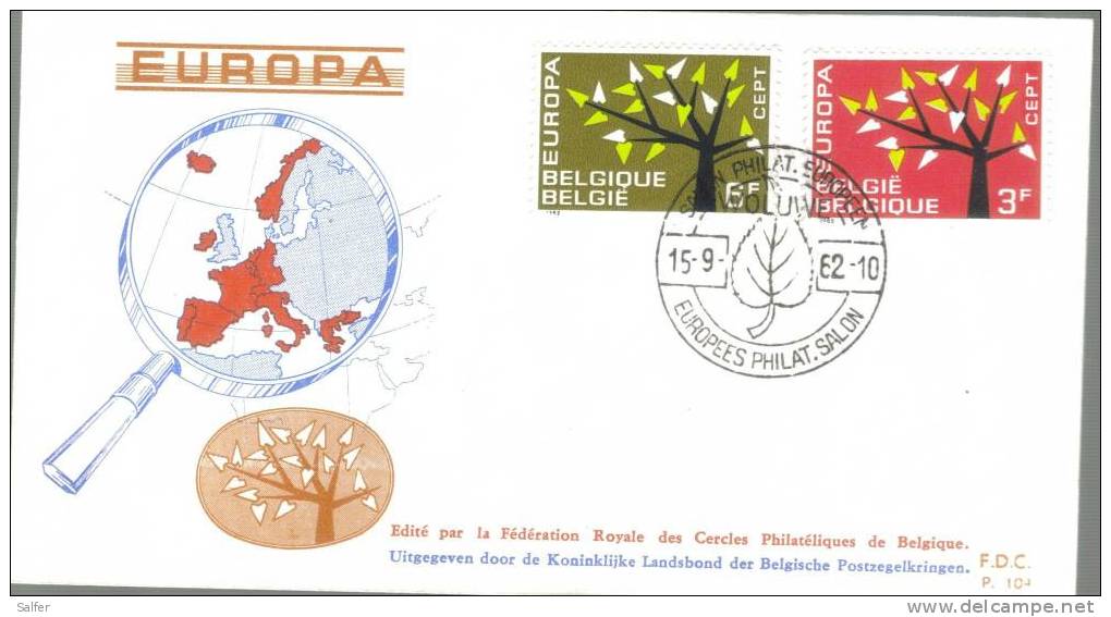 FDC - 1962  BELGIEN - 1962