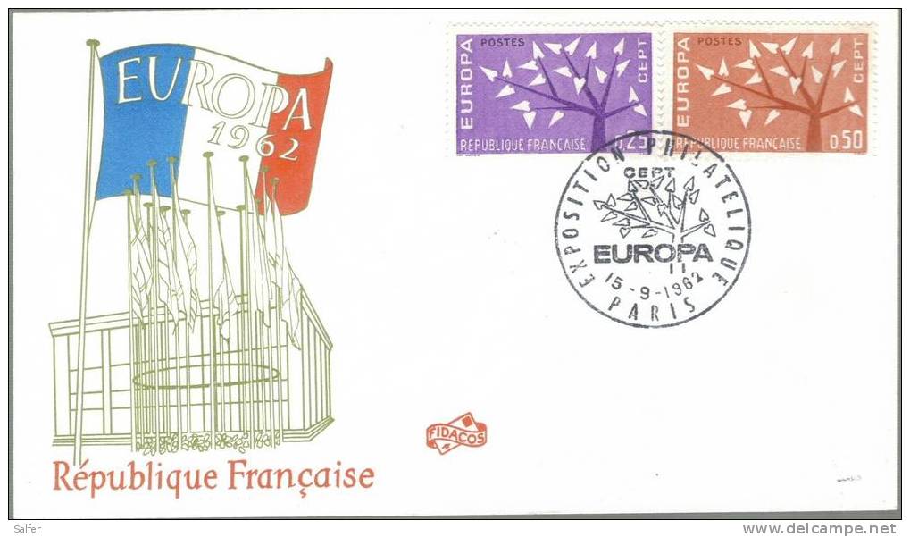 FDC - 1962 FRANCE - 1962