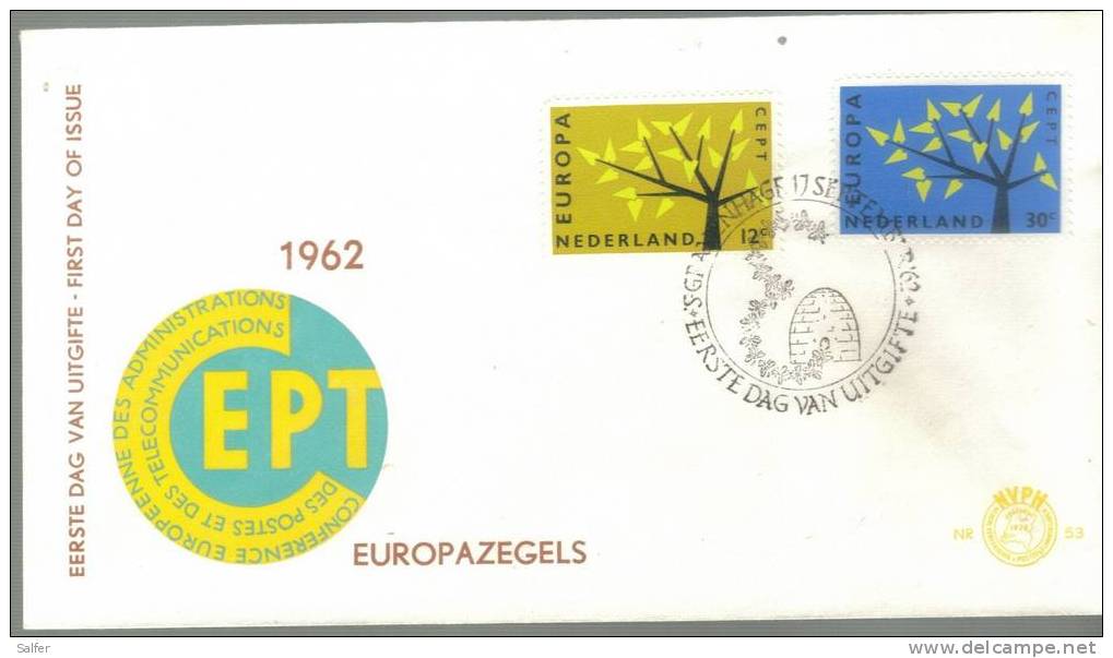 FDC - 1962  NEDERLAND - 1962