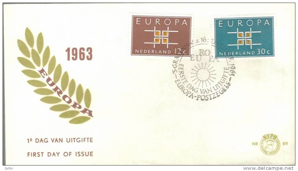 FDC - 1963  NEDERLAND - 1963