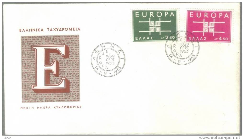 FDC - 1963  GRIECHENLAND - 1963