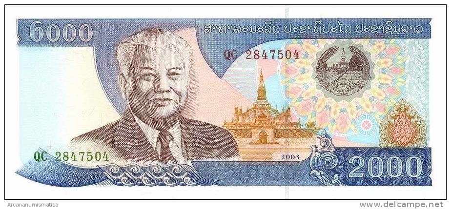 LAOS  2000 KIP  2003  KM#33  PLANCHA/SC/UNC    DL-6103 - Laos