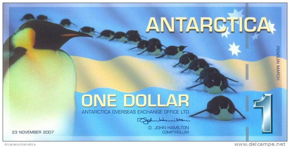 ANTARTIDA  1  DOLAR  23-11-2007   PLANCHA/UNC   DL-6148 - Otros – Oceanía