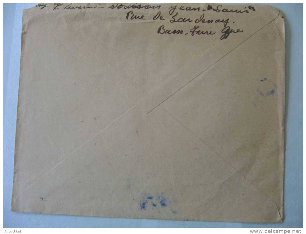 1952 MARCOPHILIE LETTRE DE BASSE TERRE EN GUADELOUPE TIMBRE MARIANNE DE GANDON 15F PAR AVIONP/LAMBALLE COTE DU NORD 22 - Covers & Documents