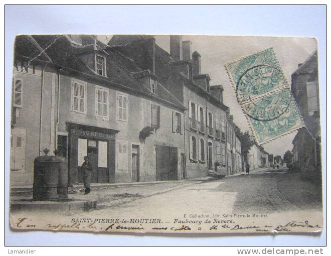 CPA 58 - SAINT PIERRE LE MOUTIER - Faubourg De Nevers - Saint Pierre Le Moutier