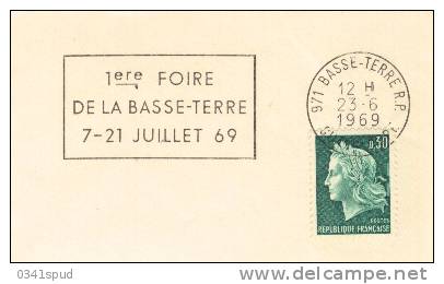 1969 Guadeloupe  Foire  Basse Terre - Briefe U. Dokumente