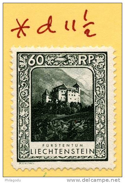 Liechtenstein 103 Dentelé 11 1/2  Neuf Avec +   Cote 100 € - Unused Stamps