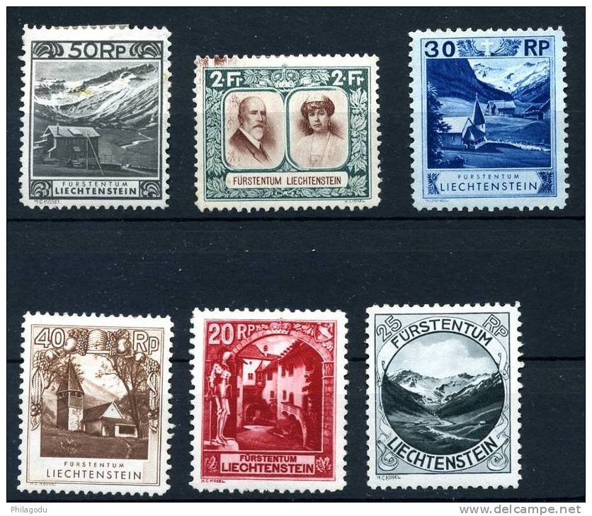 Liechtenstein  1930     94/107*  Charnière  Cote 650 € - Unused Stamps
