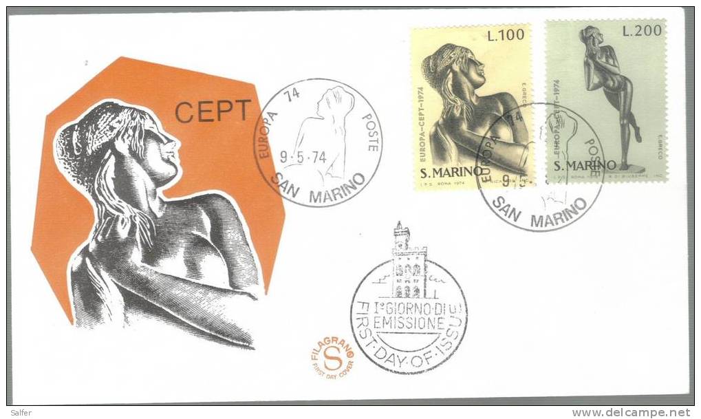 FDC - 1974  SAN MARINO - 1974