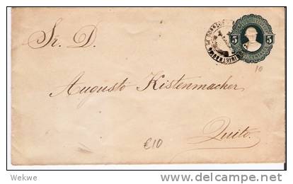 Ecu033/  ECUADOR - U 10, Präsident Vicente Rocafuerte, 5 Cent. (Brief, Cover, Lettre) - Ecuador