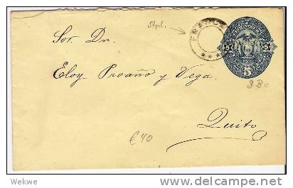 Ecu070/ Ecuador -  Franca Doppelkreis-Stempel Auf U 3 B C - Ecuador