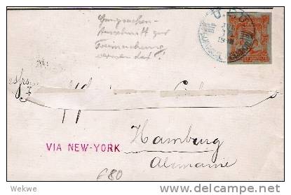 Ecu074/ ECUADOR -  GA-Ausschnitt Als Frankatur. UPU-Stempel 1893 (blau) - Equateur