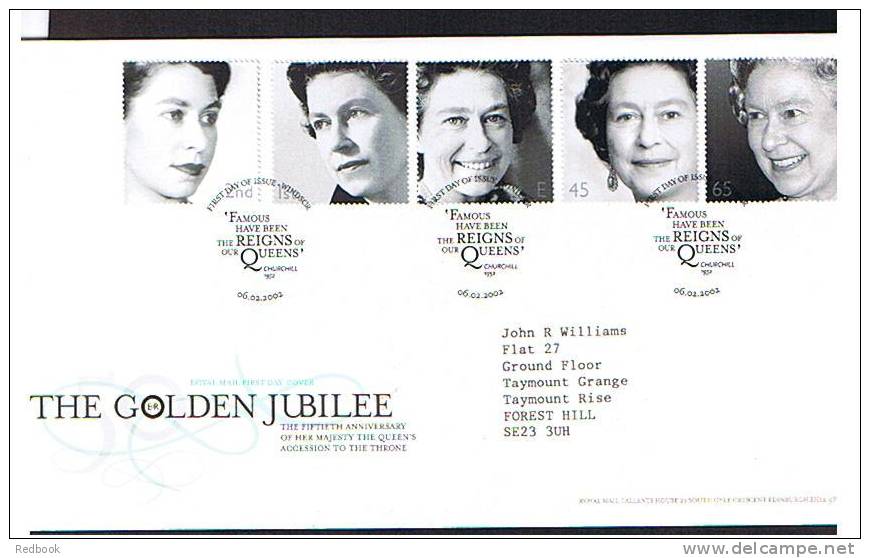 2002 Golden Jubilee GB FDC First Day Cover - Ref B142 - 2001-2010 Decimal Issues