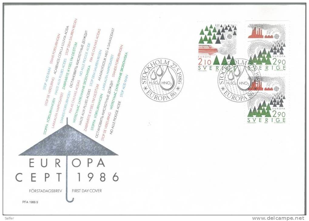 FDC - 1986 SCHWEDEN - 1986