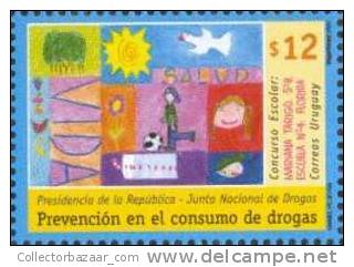 URUGUAY STAMP MNH Sc#1924 MEDICINE Drugs Children - Drogen