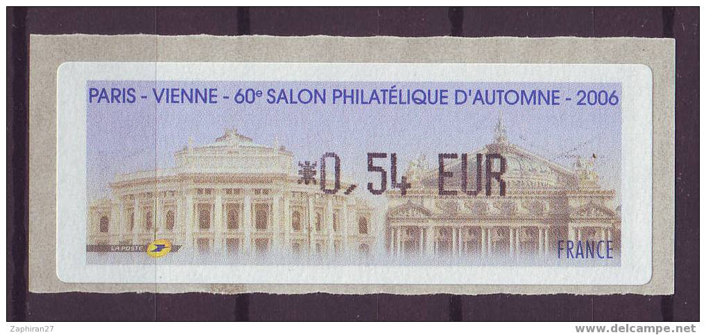 2006 Vignette LISA 60e Salon Philatélique D´automne Paris Vienne 2006 - 1999-2009 Illustrated Franking Labels