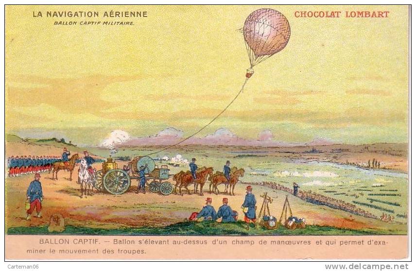 Aviation - Ballon Captif Militaire, S'élevant Au-dessus D'un Champ De Manoeuvre Et Qui Permet D'examiner Le Mouvement .. - Luchtballon
