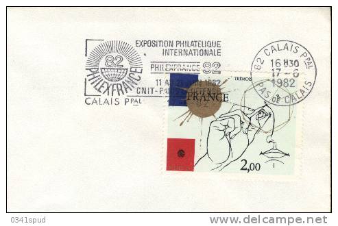 1982 France  62 Pas De Calais  Flamme Secap Concordante Calais  Philexfrance - Sonstige & Ohne Zuordnung