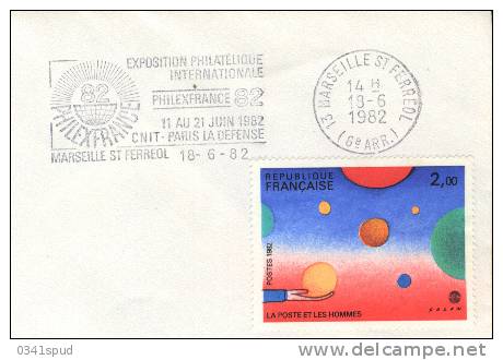 1982 France13 Bouches Du Rhone Flamme  Concordante  Marseille  Philexfrance - Other & Unclassified