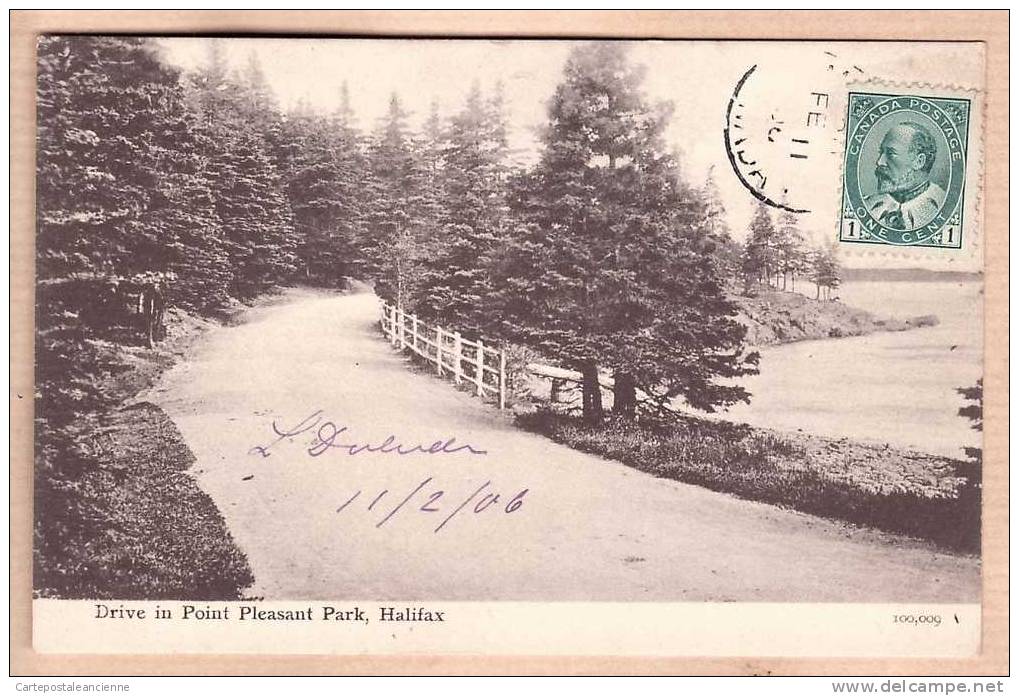 HALIFAX DRIVE POINT PLEASANT PARK Dated 02.11.1907 Publisher: Valentine & Sons 100,009- CANADA KANADA El CANADÁ -3277A - Halifax