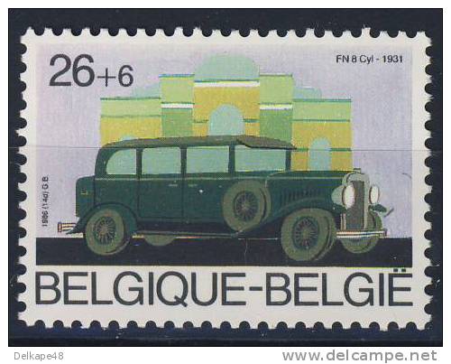 Belgie Belgique Belgium 1986 Mi 2287 YT 2235 Sc B1055 ** FN 8 Cylinder Saloon (1931) - "Solidarity Cars / Automobile - Automobili