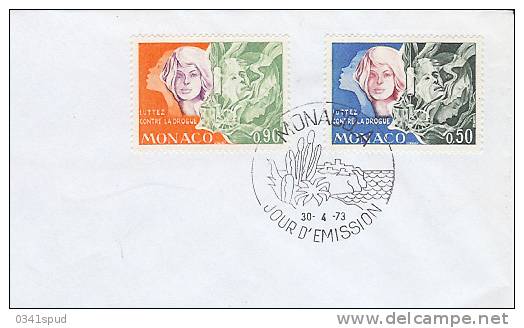 1973 Monaco  FDC Drogue  Droga  Drug - Droga