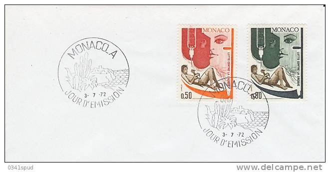 1972 Monaco  FDC Drogue  Droga  Drug - Droga