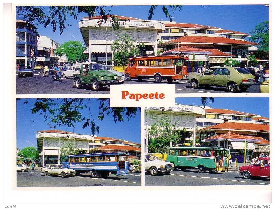 PAPEETE - Carrefour Face à La Cathédrale   - 3 Vues  - N° 451 - Tahiti