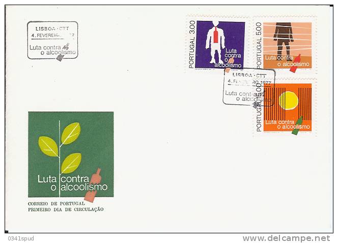 1977 Portugal  FDC  Alcool  Alcohol - Drugs