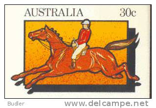 AUSTRALIA : 1984 : Post. Stat. : A.L.GORDON,POET,HORSEMAN,JOCKEY,HORSE-BREAKING,STEEPLE-CHASE,WRITE,PEN,QUILL,CLOTHES,CO - Entiers Postaux