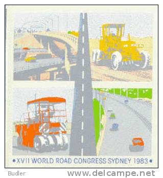 AUSTRALIA : 1983 : Post. Stat. : TRANSPORT,ROAD,ROAD-BUILDING,ROAD-CONSTRUCTION,EARTHWORKS, - Postal Stationery