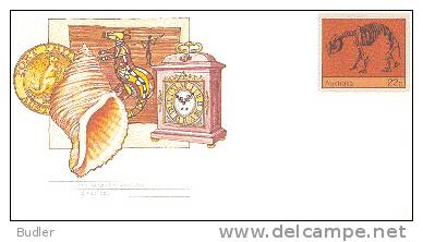 AUSTRALIA : 1980 : Post. Stat. : MUSEUM,PAINTING,COIN,SHELL,WATCH,TIME, - Entiers Postaux