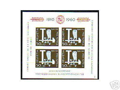 Zwitserland Schweiz Suisse 1960 Yvertnr. Bloc 17 *** MNH Cote 35 Euro Vogels Birds Oiseaux - Blocs & Feuillets