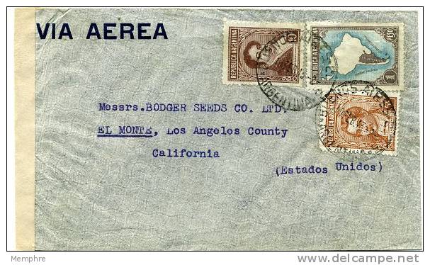 1943   Air Letter To USA  US Censor Tape - Cartas & Documentos