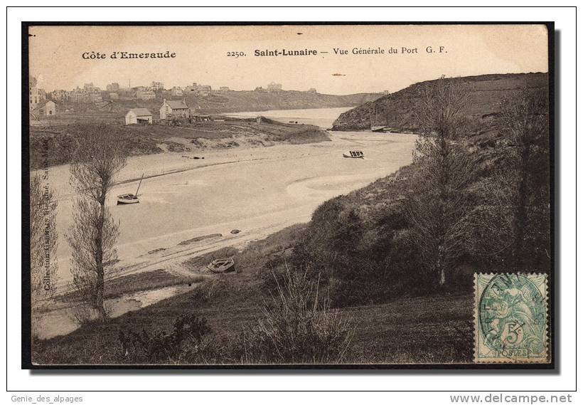 35 SAINT LUNAIRE,  Vue Générale Du Port Côte D'Emeraude, Ed GF -2250- Voyagé 1906 - Saint-Lunaire