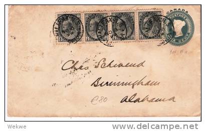 C-V015/  KANADA  - EN 11a + Strip Of 4. Half Cent Victoria 1898 - Cartas & Documentos