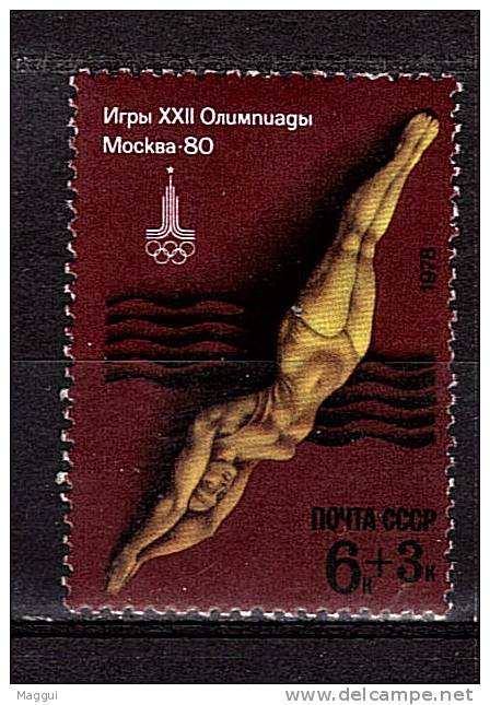 URSS     N°   4467  * *   Jo 1980  Natation Plongeon - Schwimmen