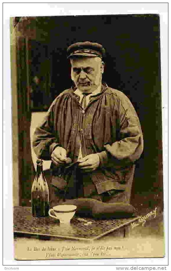 Cpa NORMANDIE PITTORESQUE Homme Bas De Laine Cidre Bolée - Ed Le Goubey Cl Veyssiere 10 - Haute-Normandie