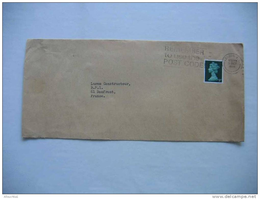 1970 MARCOPHILIE LETTRE DE GREAT-BRITAIN: LONDON POUR DOMFRONT 61 FRANCE / PAR AVION BY AIR MAIL - Franking Machines (EMA)