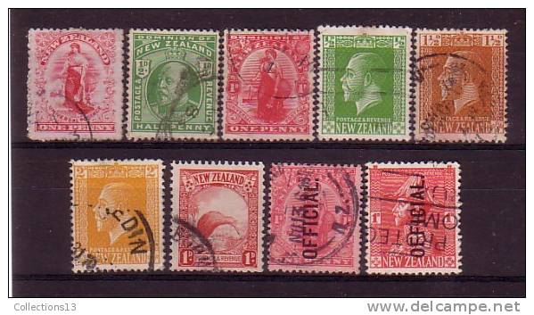 NOUVELLE ZELANDE - 9 Timbres - Unused Stamps