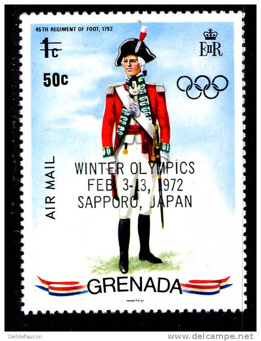 GRENADE - Yvert - PA 1/2** - Cote 1.50 € - Winter 1972: Sapporo